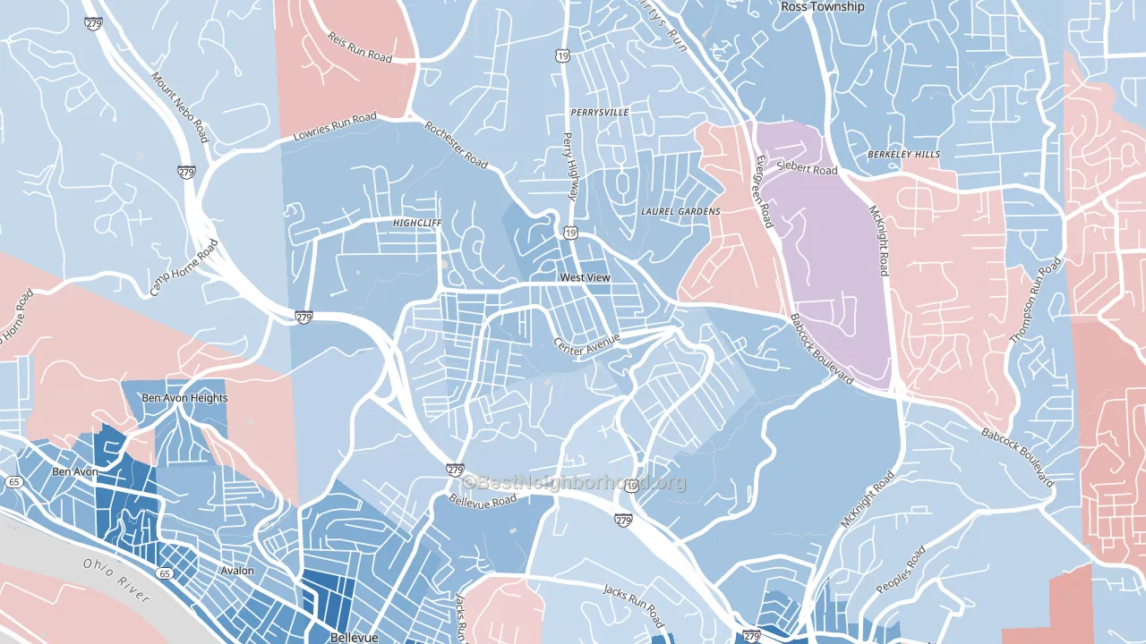 15229, PA block-group political-lean map