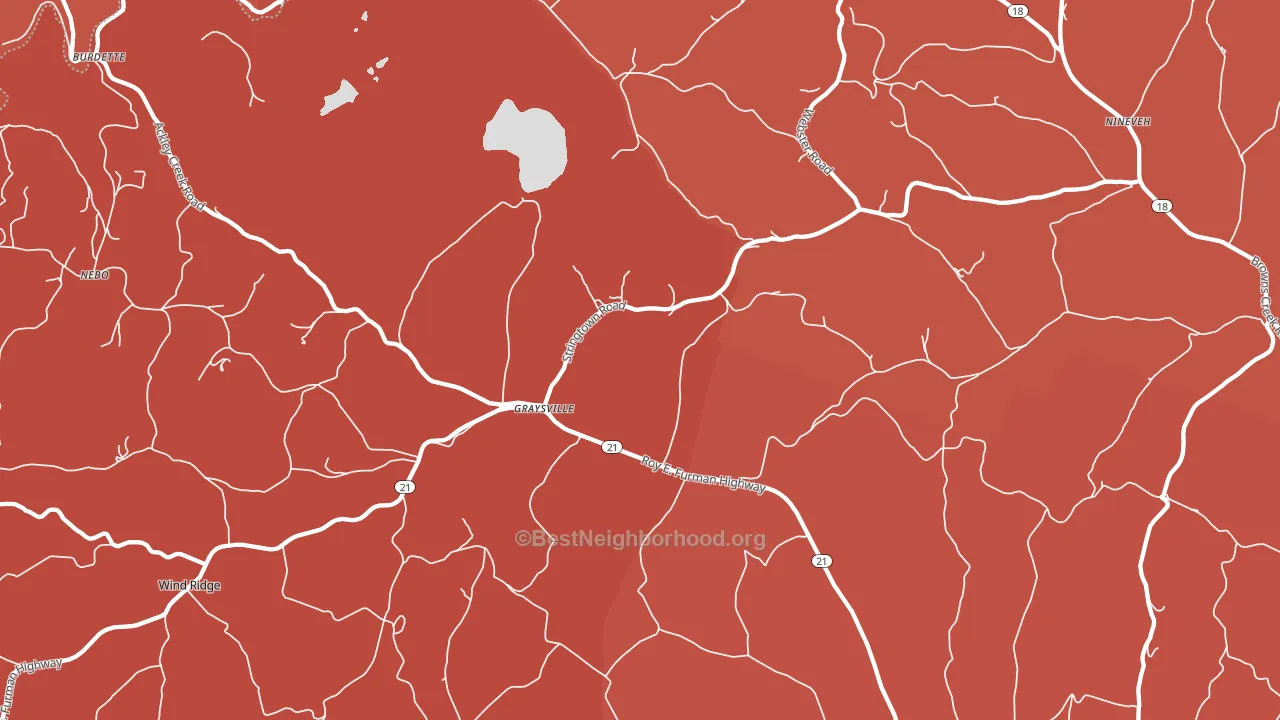 15337, PA block-group political-lean map