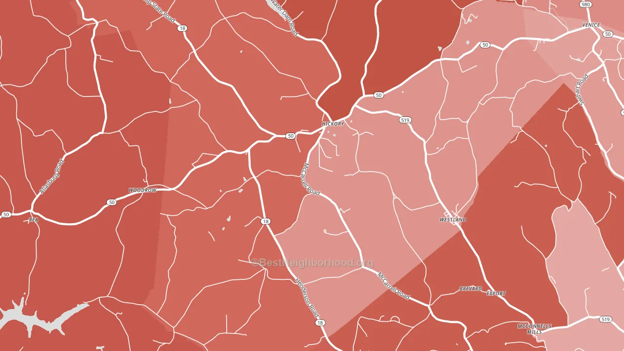 15340, PA block-group political-lean map