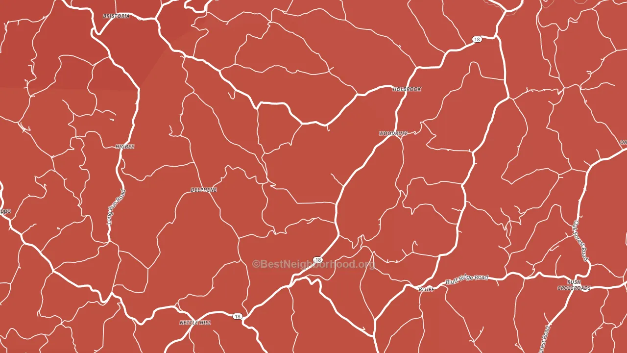 15341, PA block-group political-lean map