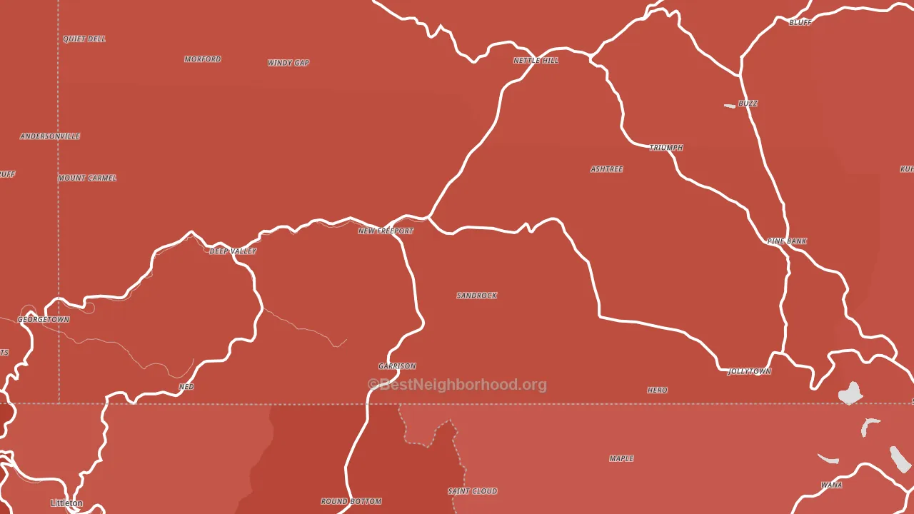 15352, PA block-group political-lean map
