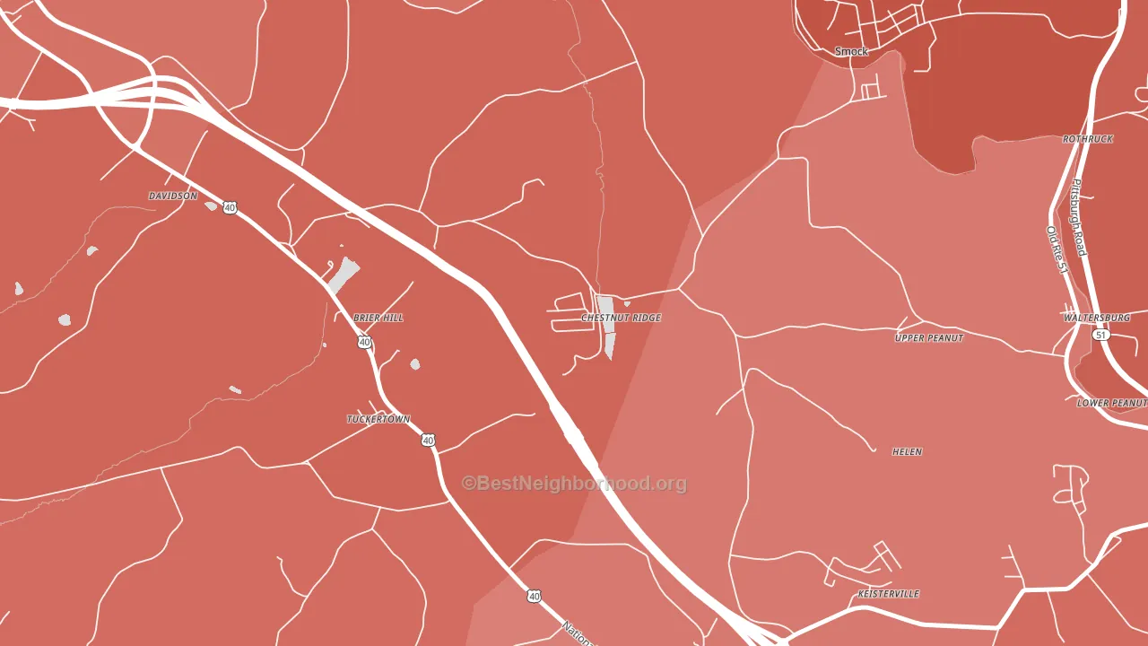 15422, PA block-group political-lean map