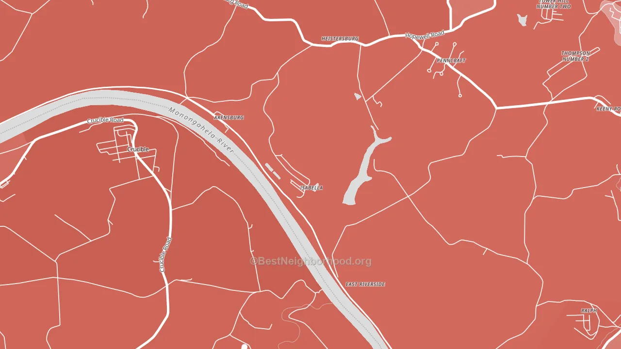 15447, PA block-group political-lean map