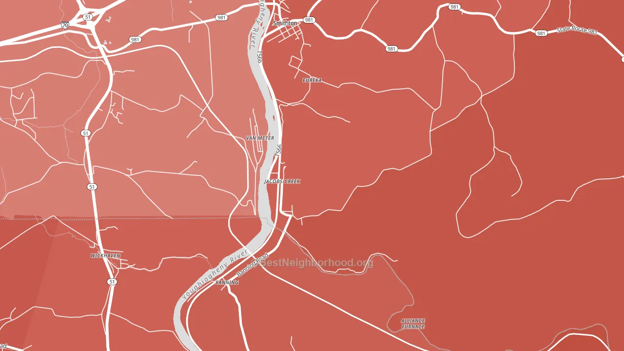 15448, PA block-group political-lean map