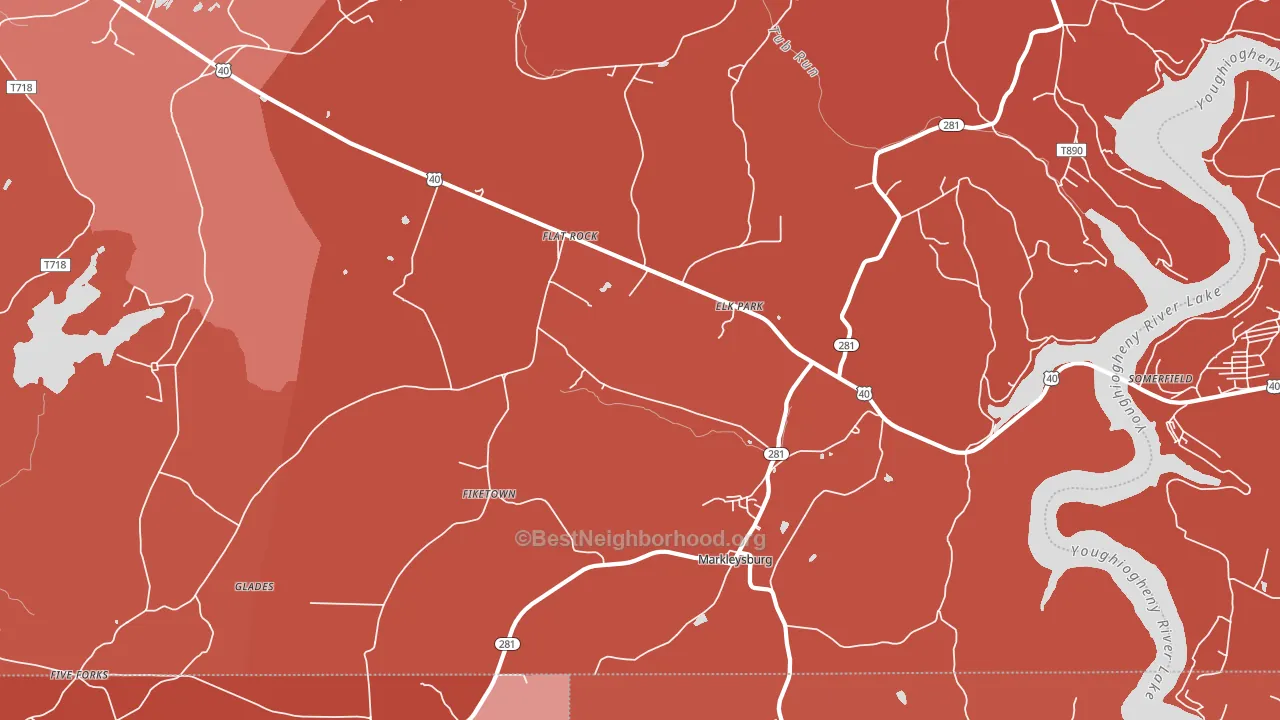 15459, PA block-group political-lean map