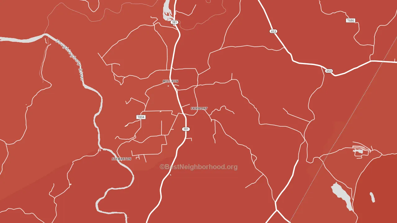 15464, PA block-group political-lean map