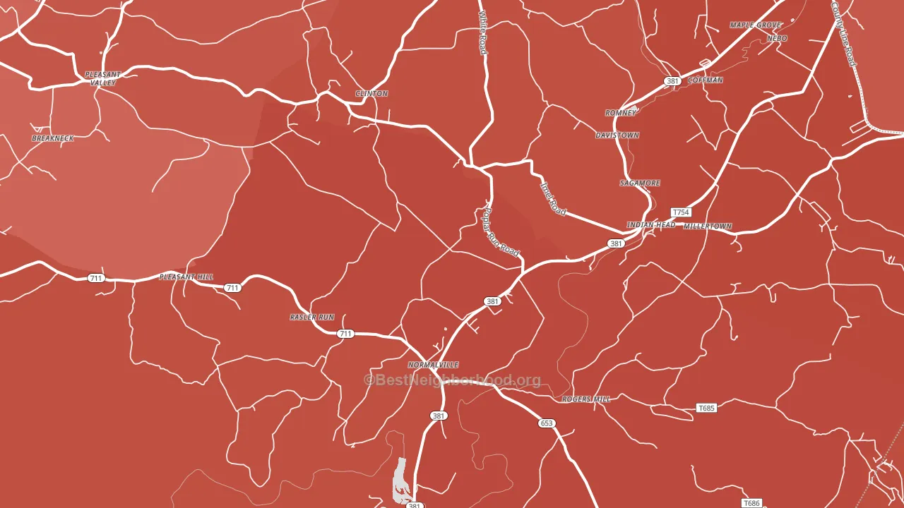 15469, PA block-group political-lean map