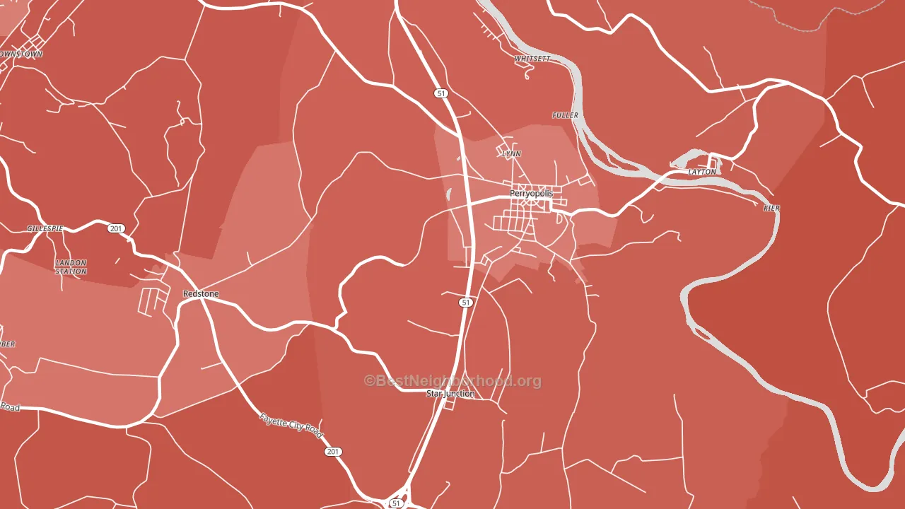 15473, PA block-group political-lean map