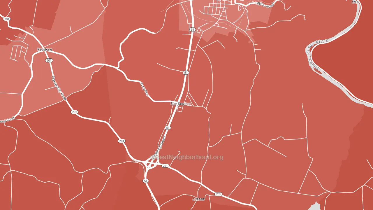 15482, PA block-group political-lean map