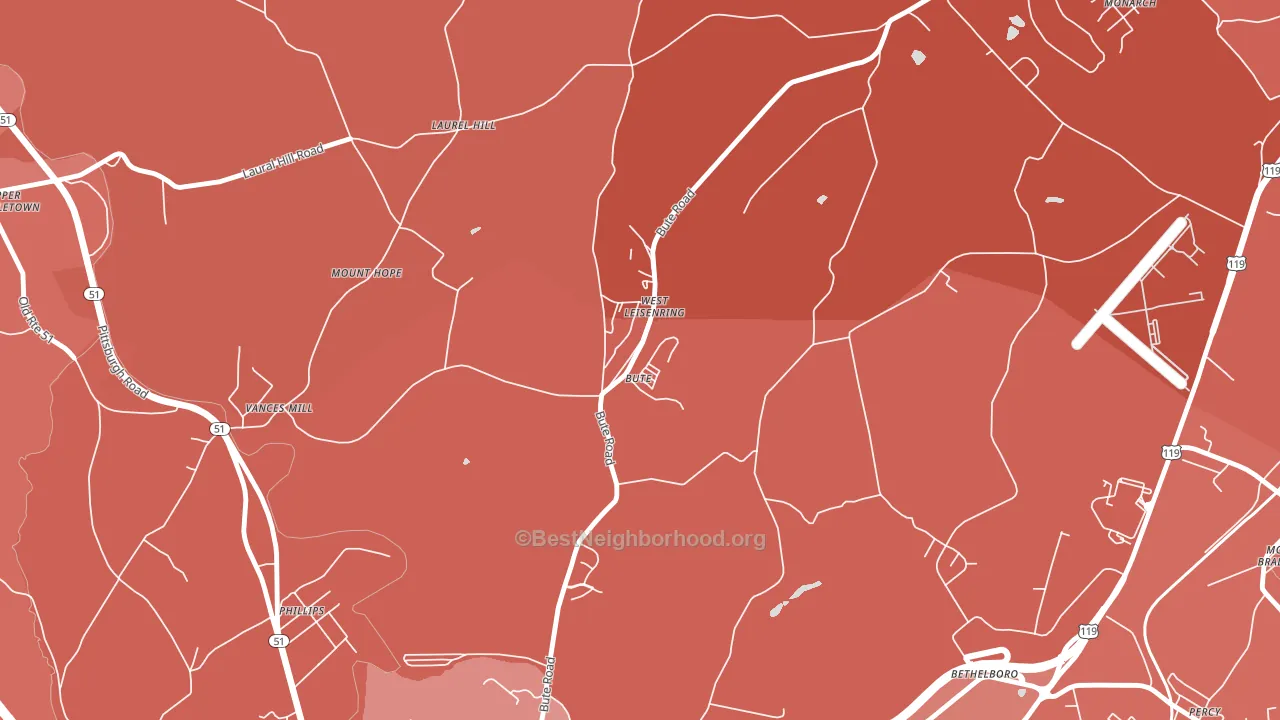 15489, PA block-group political-lean map