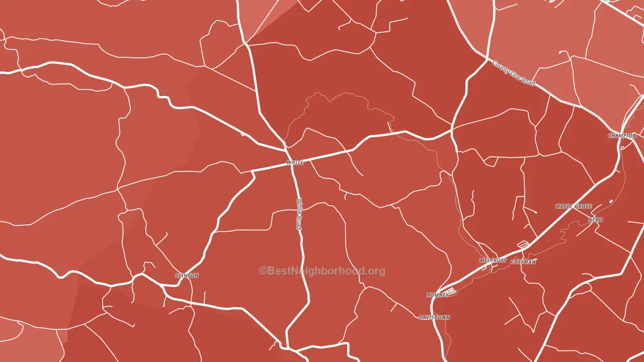 15490, PA block-group political-lean map