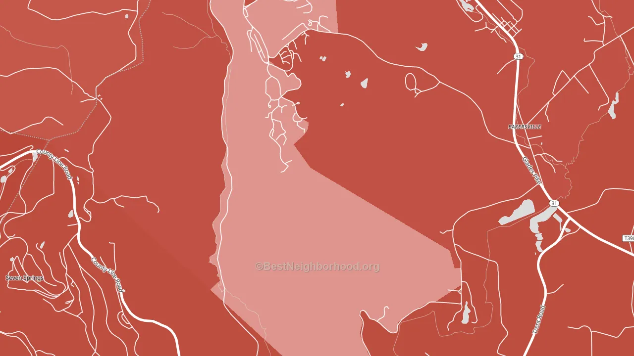 15502, PA block-group political-lean map