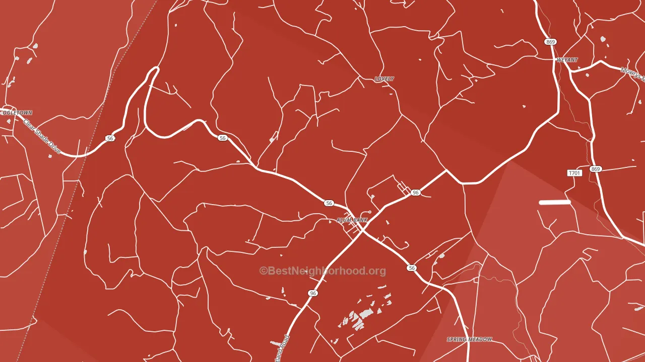 15521, PA block-group political-lean map