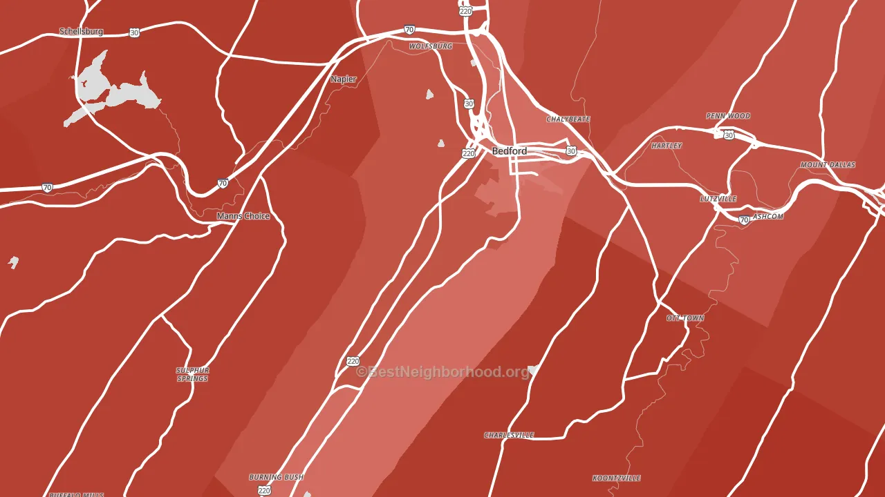 15522, PA block-group political-lean map