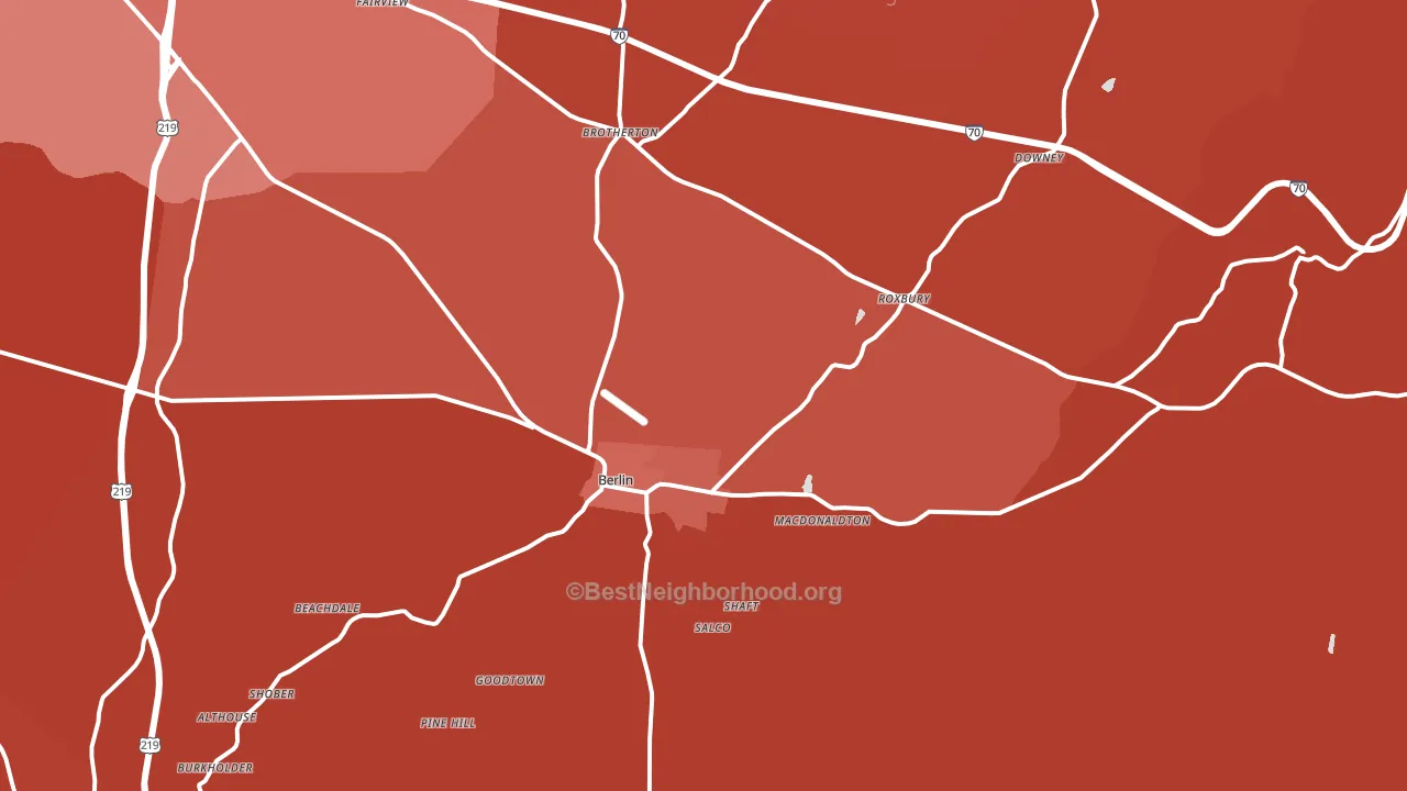 15530, PA block-group political-lean map