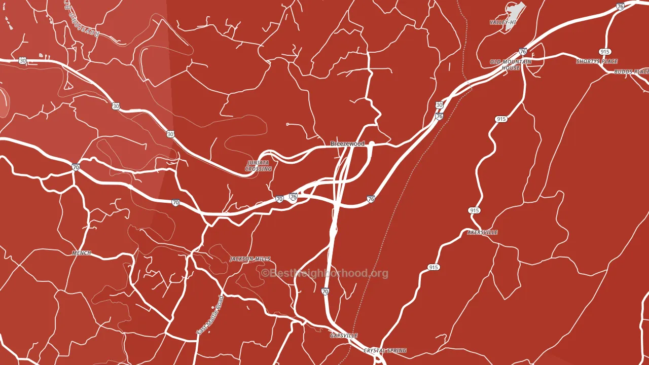 15533, PA block-group political-lean map