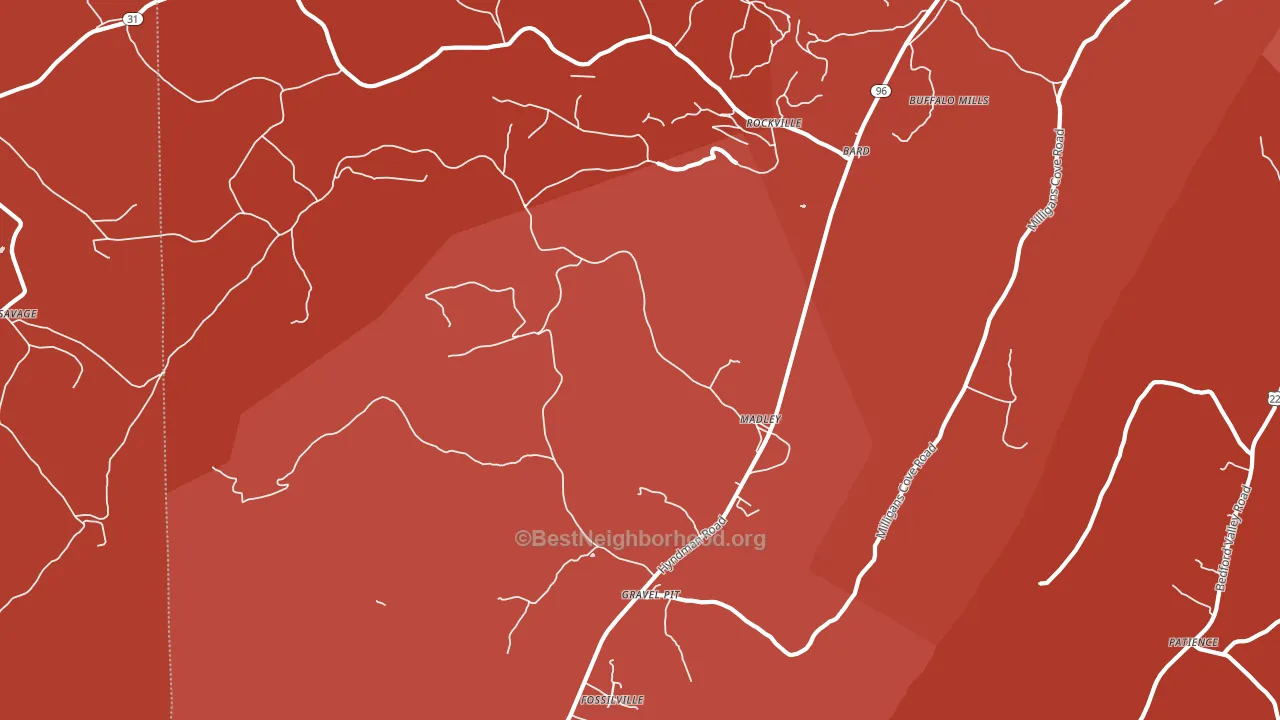 15534, PA block-group political-lean map