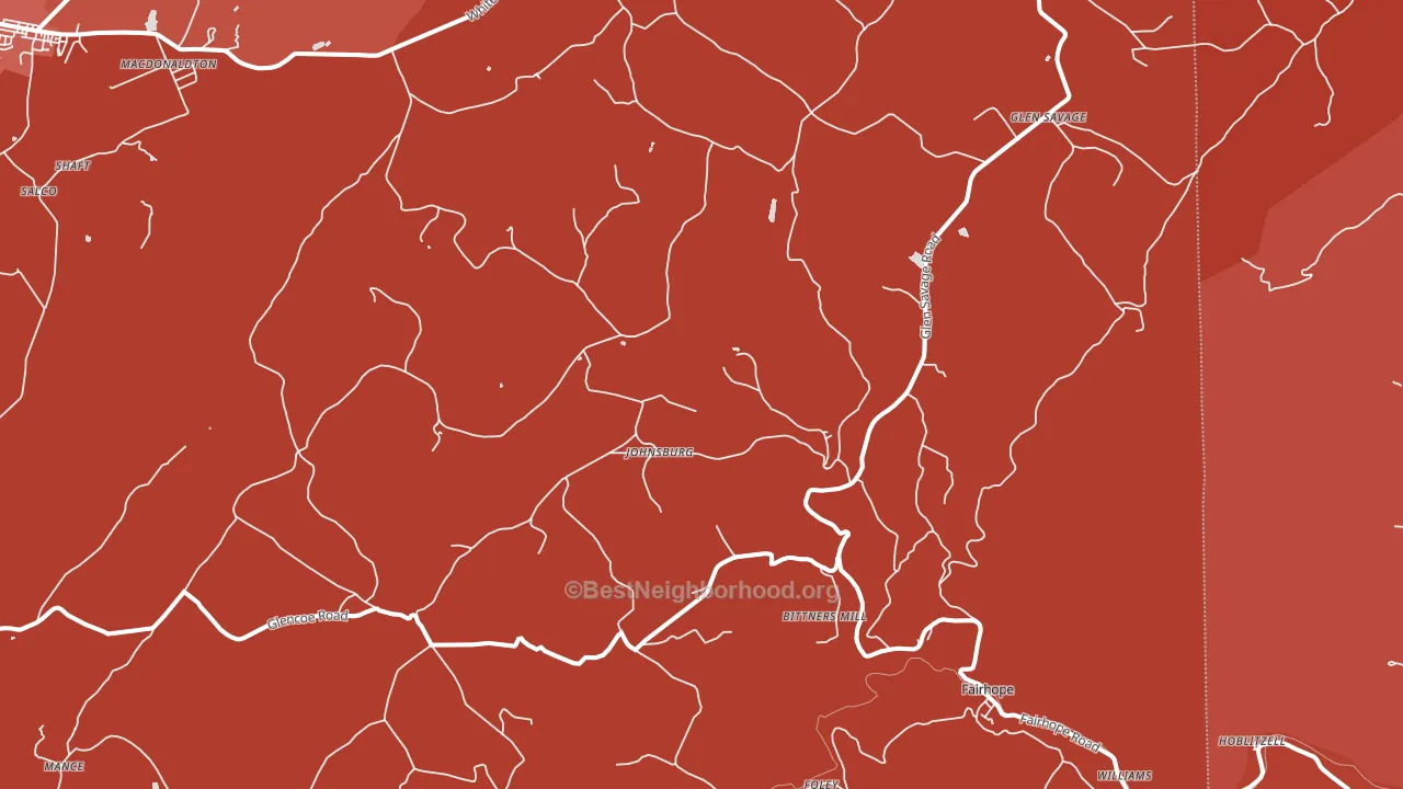 15538, PA block-group political-lean map
