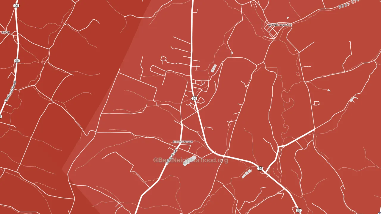 15539, PA block-group political-lean map