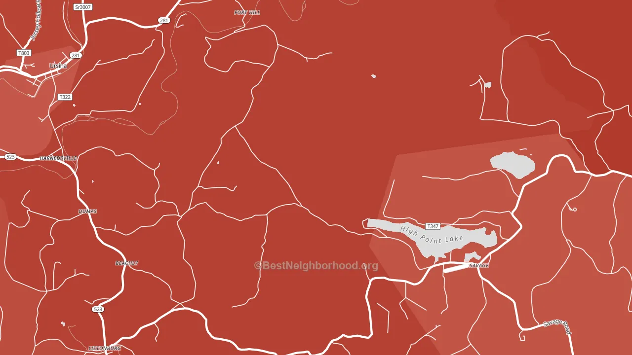 15540, PA block-group political-lean map