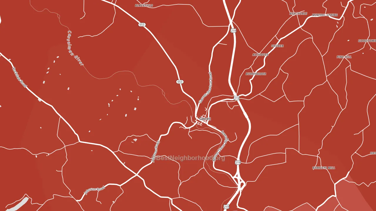 15542, PA block-group political-lean map