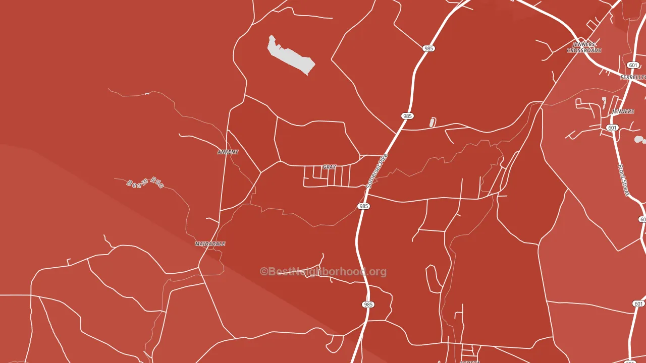 15544, PA block-group political-lean map