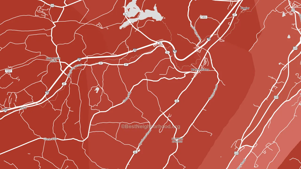 15550, PA block-group political-lean map