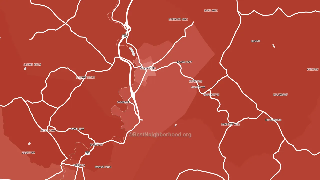 15552, PA block-group political-lean map