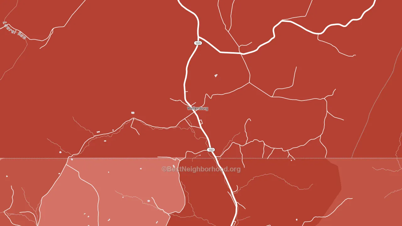 15564, PA block-group political-lean map