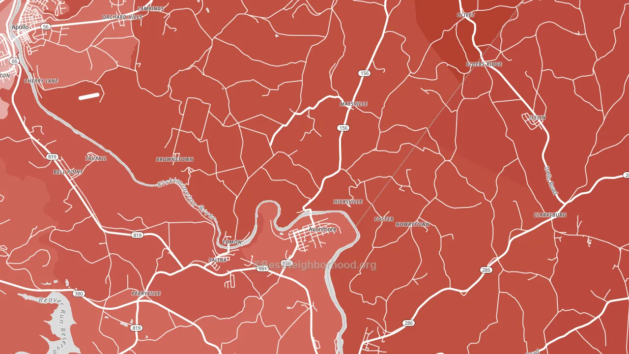 15618, PA block-group political-lean map