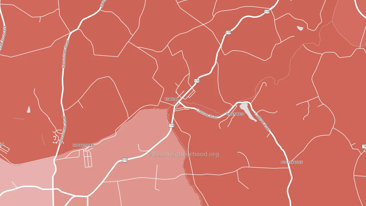 15624, PA block-group political-lean map