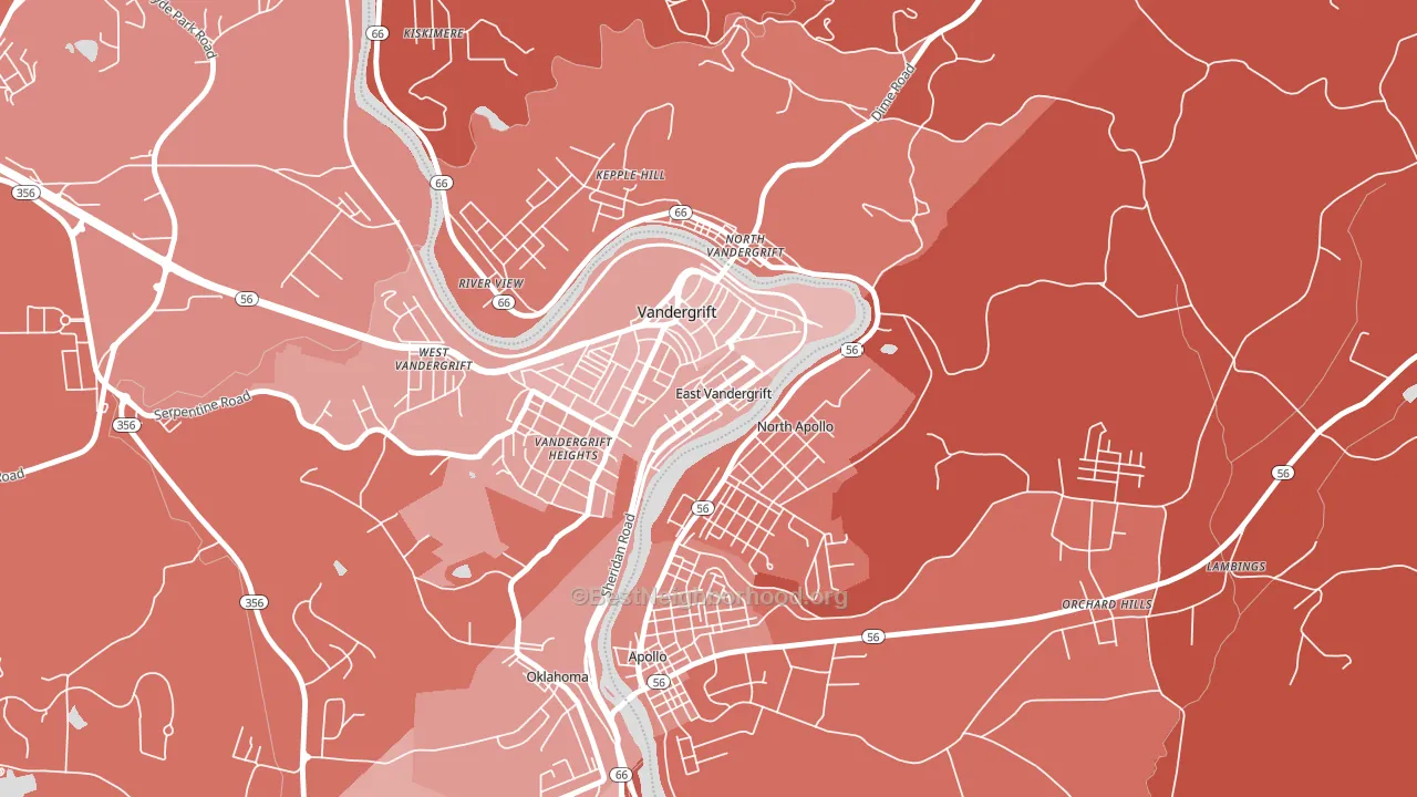 15629, PA block-group political-lean map