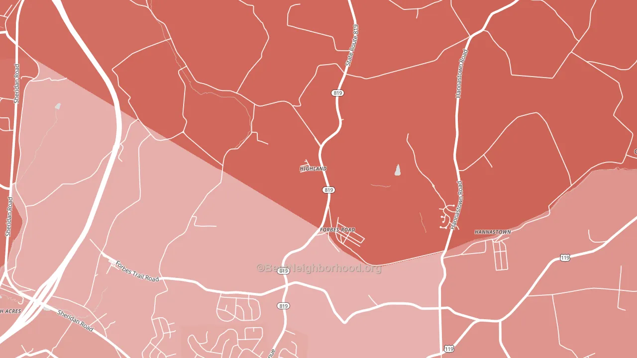 15633, PA block-group political-lean map