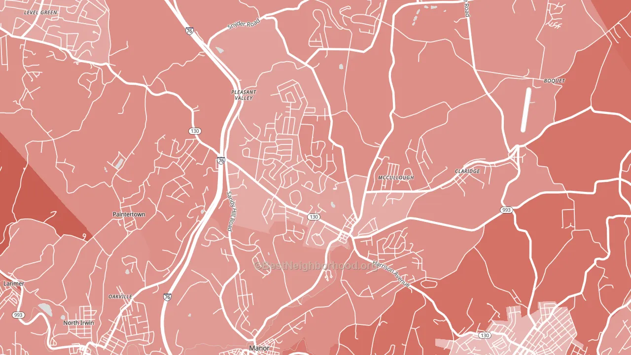 15636, PA block-group political-lean map