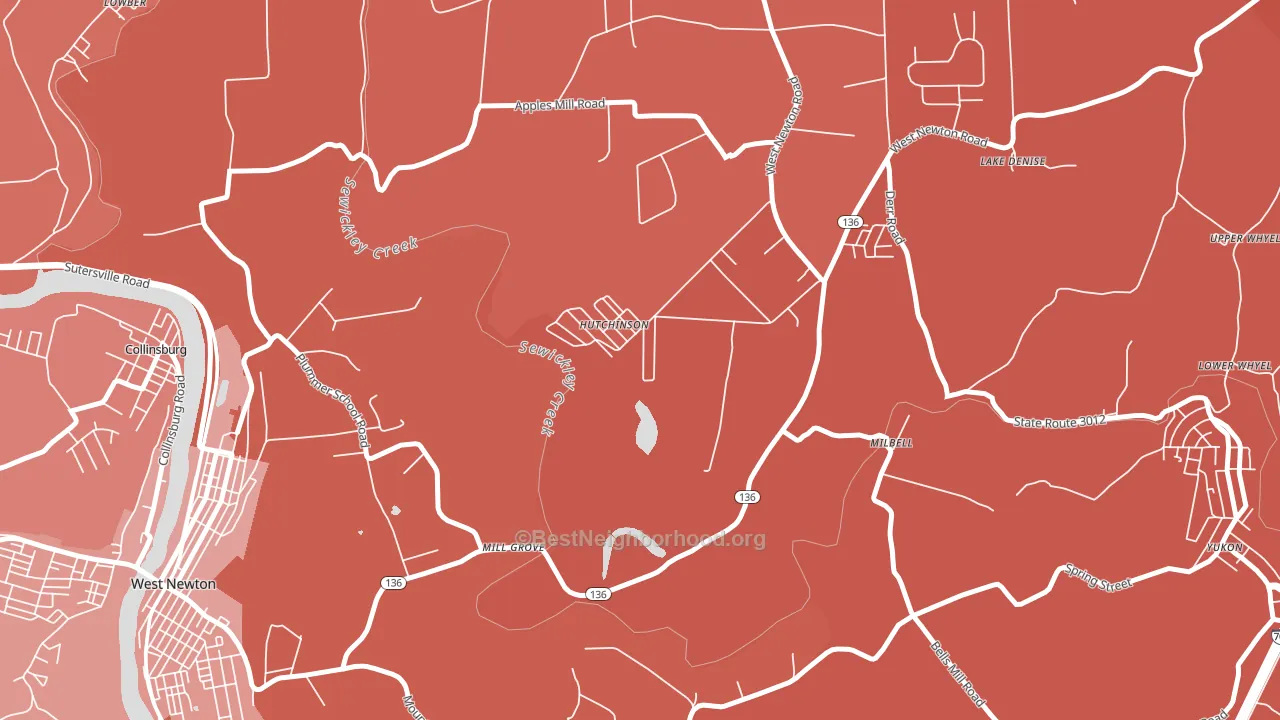 15640, PA block-group political-lean map