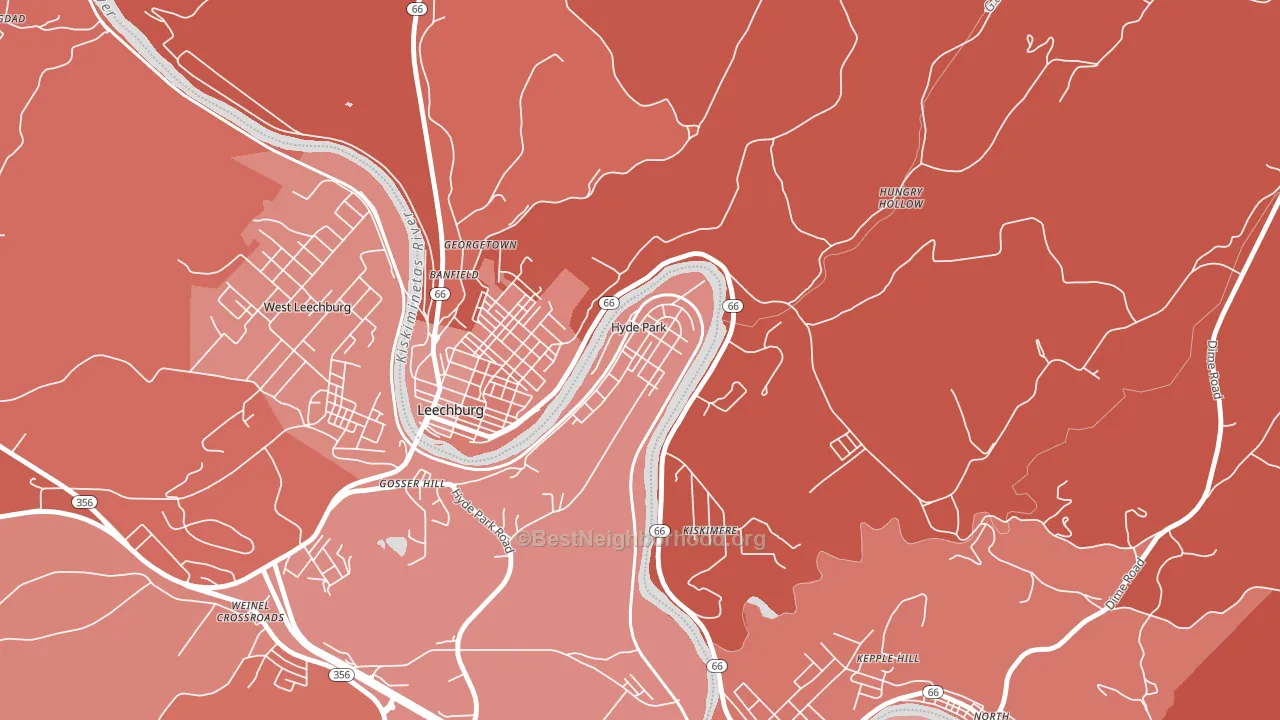 15641, PA block-group political-lean map