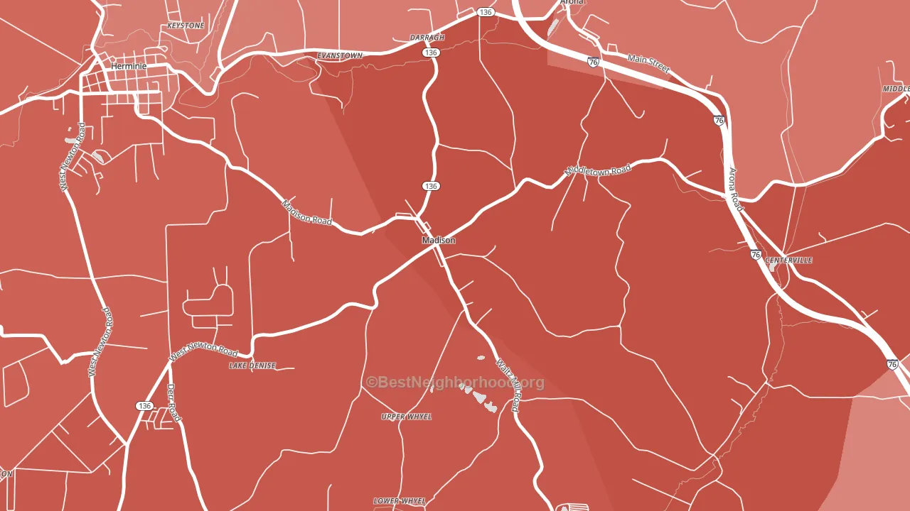 15663, PA block-group political-lean map