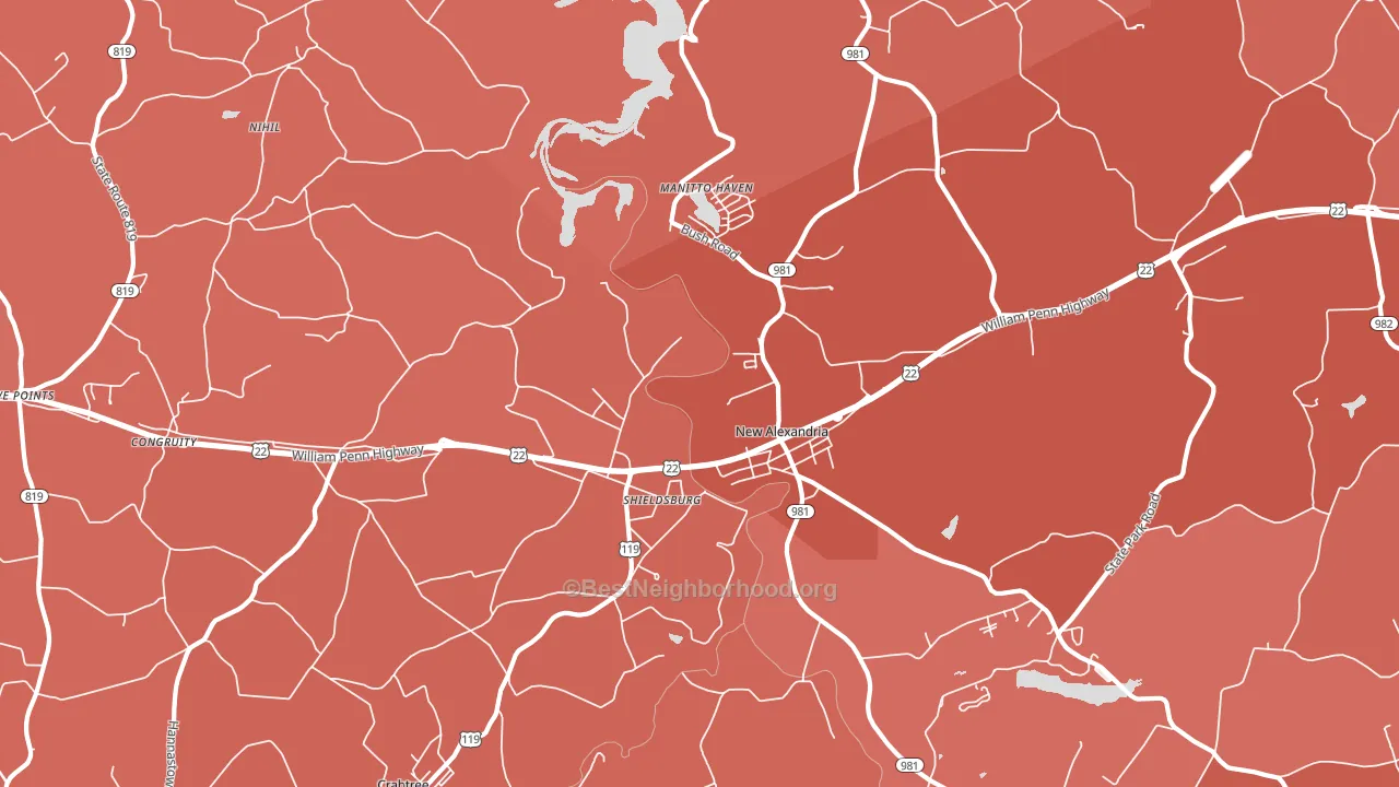 15670, PA block-group political-lean map