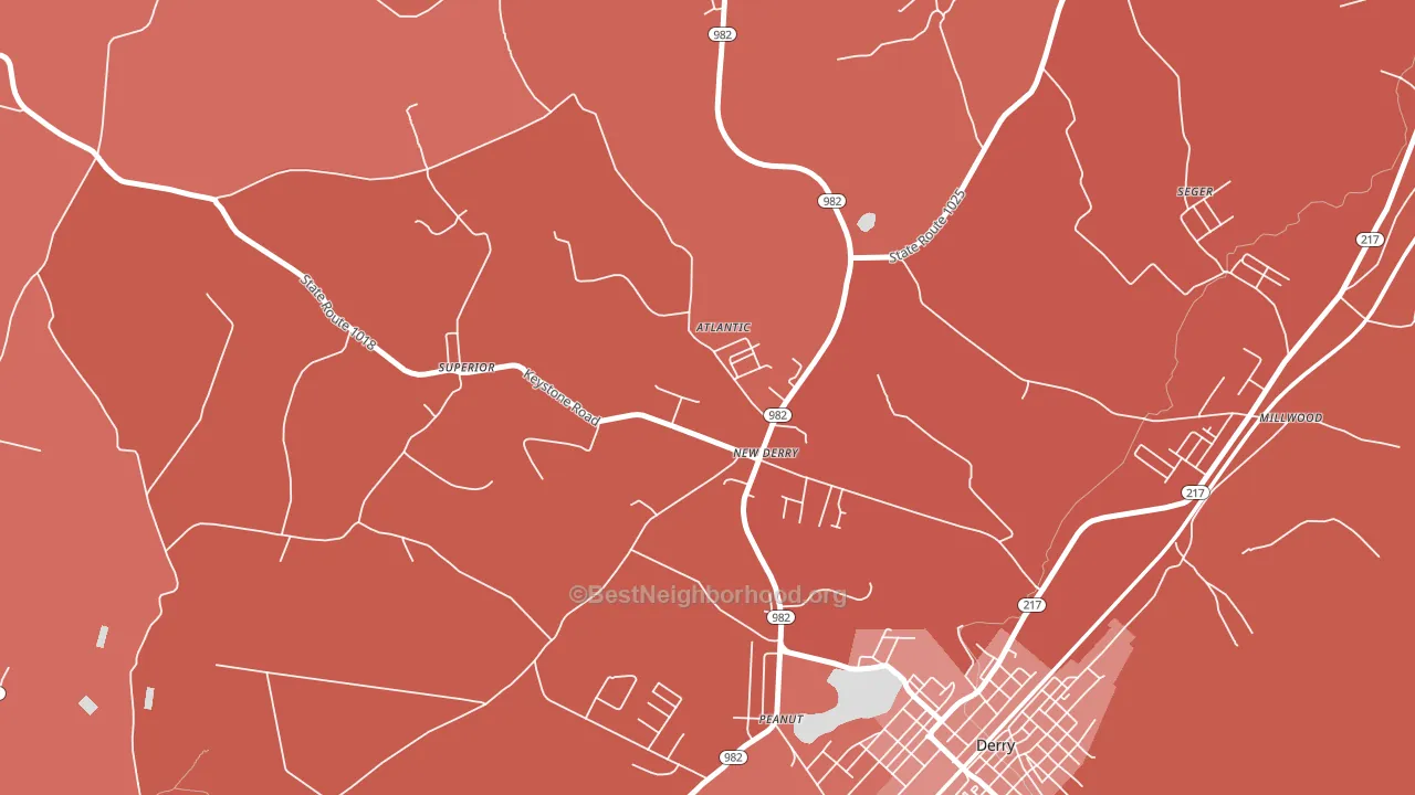 15671, PA block-group political-lean map