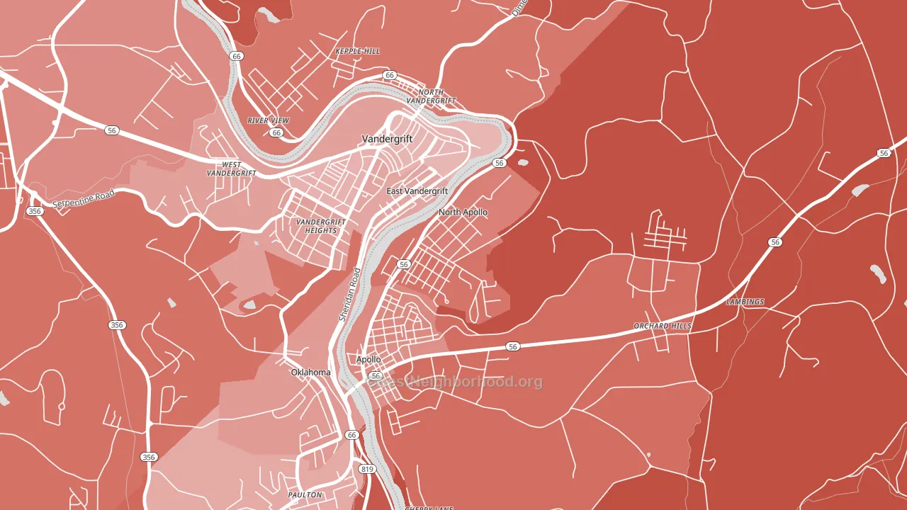15673, PA block-group political-lean map