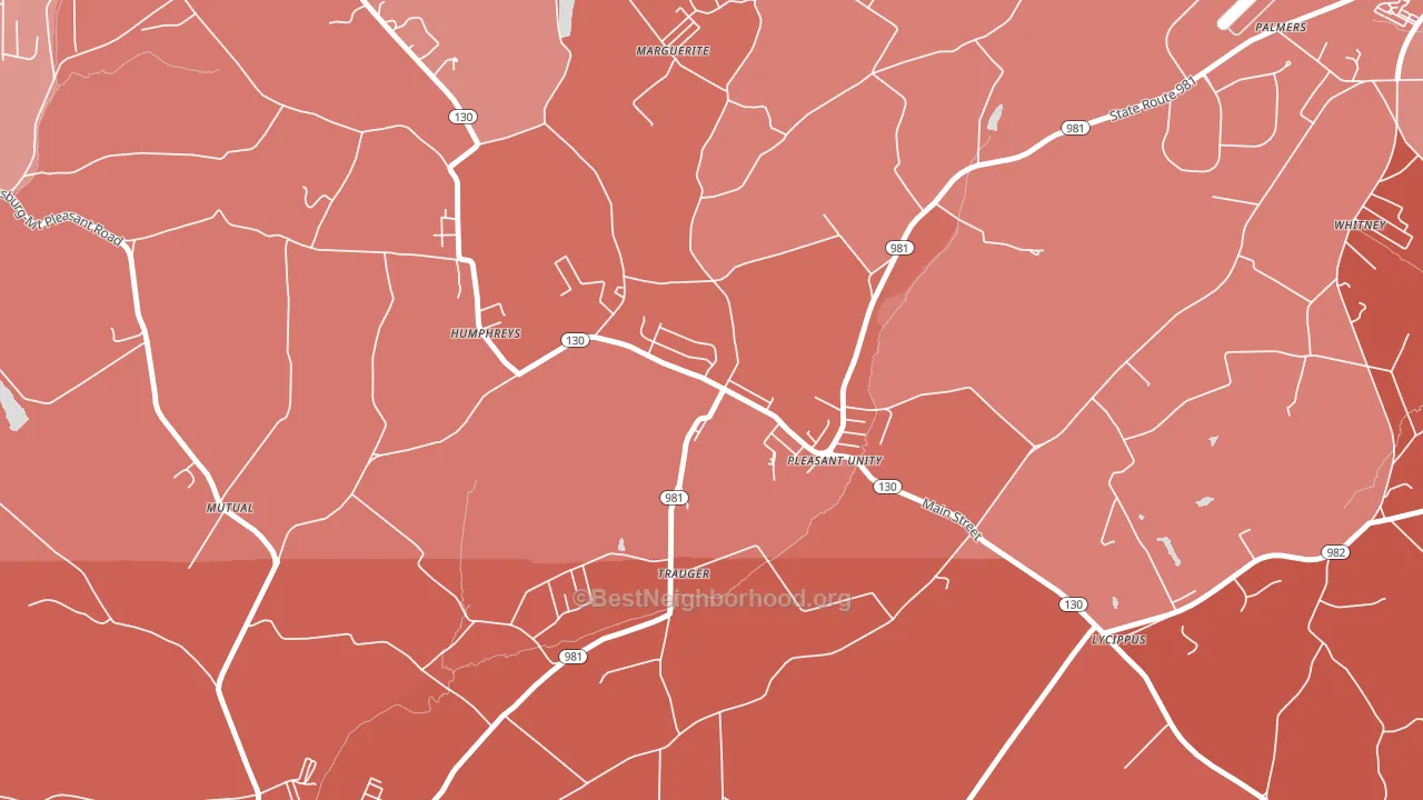 15676, PA block-group political-lean map
