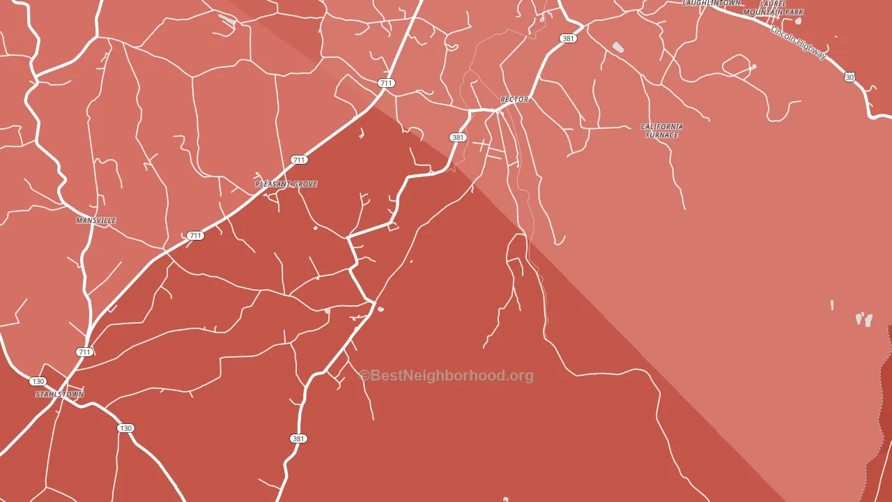15677, PA block-group political-lean map