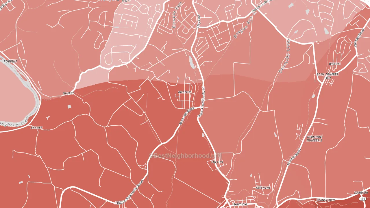 15678, PA block-group political-lean map