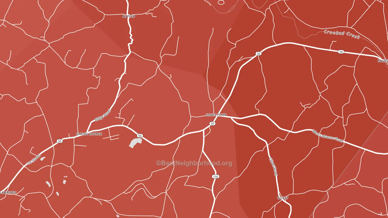 15686, PA block-group political-lean map