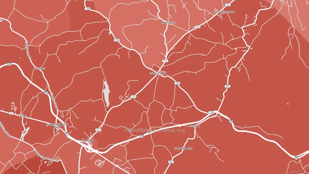 15687, PA block-group political-lean map