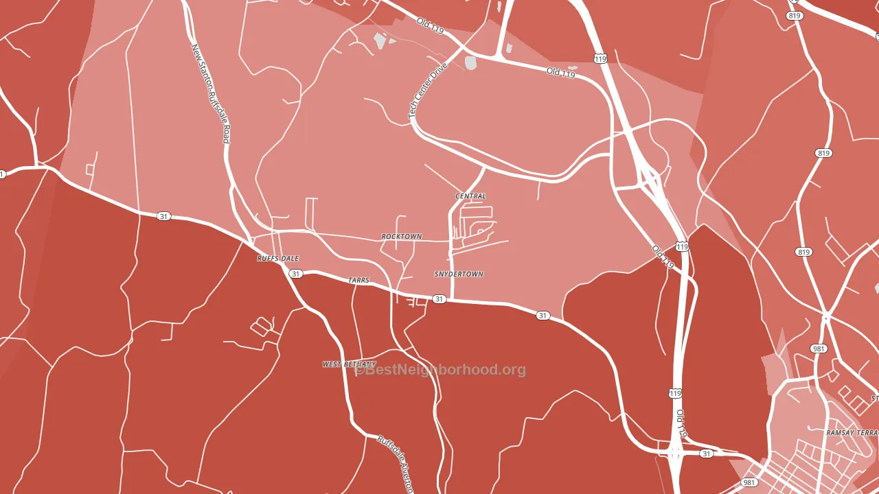 15688, PA block-group political-lean map