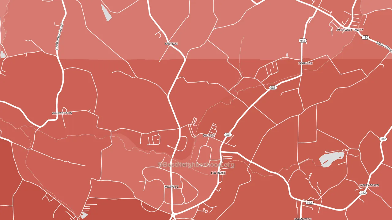 15689, PA block-group political-lean map