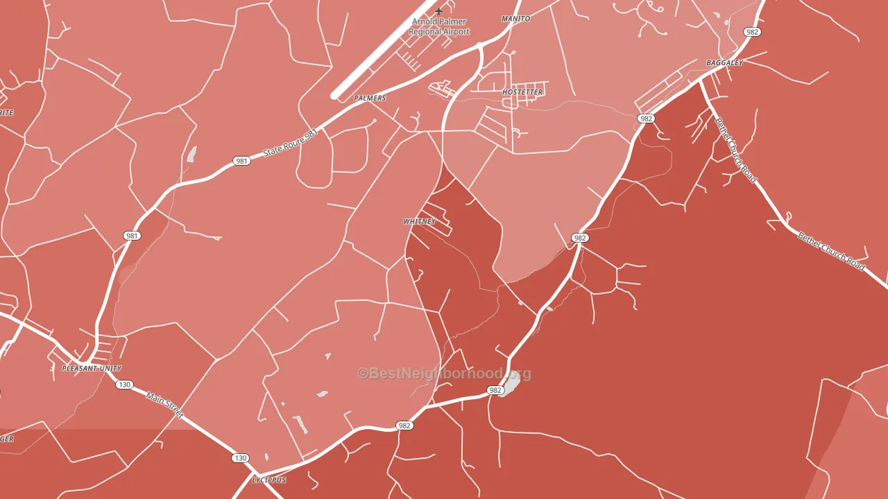 15693, PA block-group political-lean map