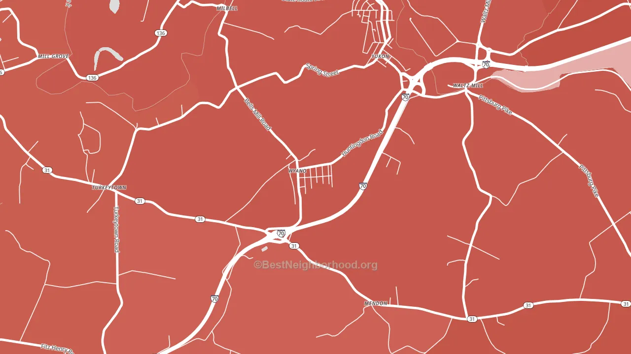 15695, PA block-group political-lean map