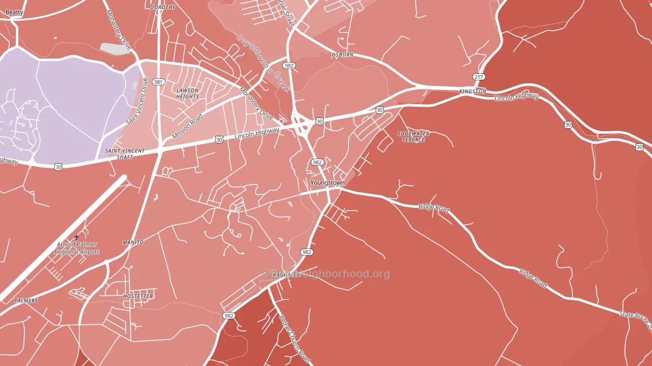 15696, PA block-group political-lean map